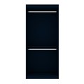 Manhattan Comfort Mulberry 35.9" Open Double Hanging Wardrobe Closet in Tatiana Midnight Blue 161GMC4